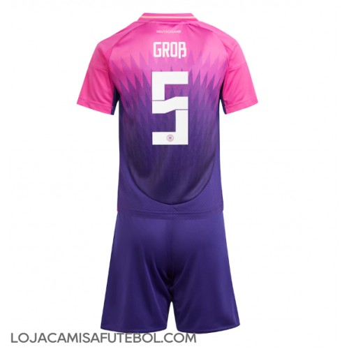 Camisa de Futebol Alemanha Pascal Gross #5 Equipamento Secundário Infantil Europeu 2024 Manga Curta (+ Calças curtas)